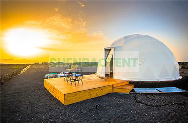 Pièce de lits de Glamping 2 de tente de dôme de station de vacances de revêtement en PVC d'hôtel de luxe pour des vacances de famille